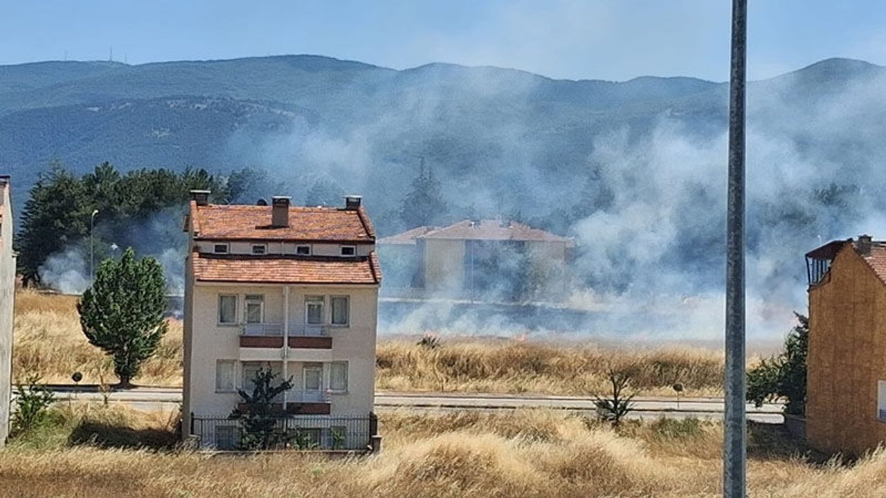 Kütahya Yoncalı'da ot yangını ekipleri alarma geçirdi