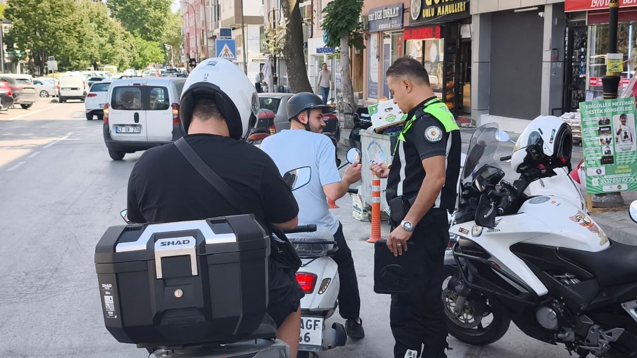 Kütahya’da motosiklet denetimleri devam ediyor